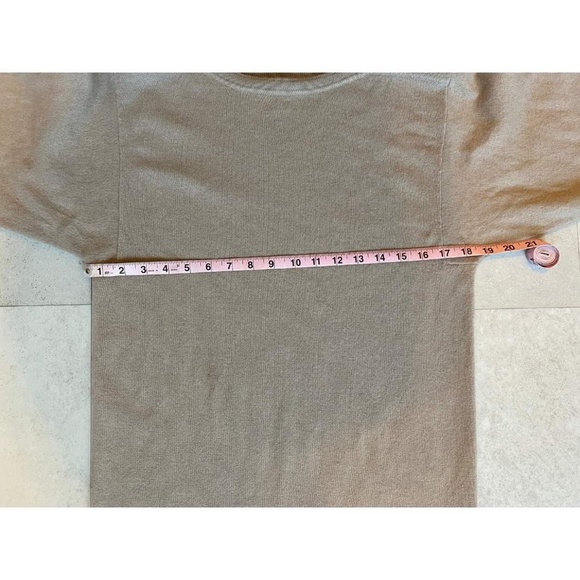 Cashmere Midi Dress Beige Cream Neutral Size M - Picture 3 of 9